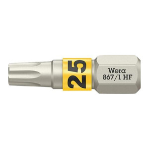 Bity 867/1 TORX® HF ciągliwo-twardy, T25x25 mm z funkcją przytrzymywania Wera
