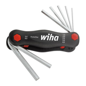 Zestaw kluczy trzpieniowych do śrub 6-kątnych w składanym uchwycie PocketStar 5-6mm Wiha