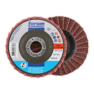 Ściernica listkowa włókninowa, wypukła, Ø zew. 115 mm, ziarnistość średnia Forum