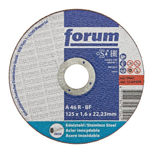 Tarcza do cięcia stali nierdzewnej, INOX 125x 1,6 mm, T41 prosta Forum