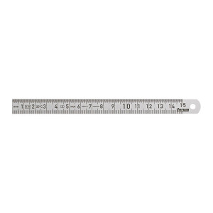 Liniał stalowy nierdzewny Inox szer. 13 mm długość 150 mm Forum