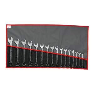 Zestaw 17 kluczy oczkowo-płaskich calowych 1/4"-1"1/4