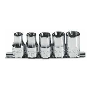 Zestaw 6 kluczy nasadowych 1/4" Torx na szynie E4-E10