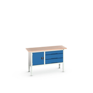 Stół warsztatowy skrzyniowy 3 szuflady 1 drzwi 1500x600x930 mm bott