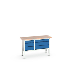 Stół warsztatowy z szufladami multiplex 1500x600x830-930 mm bott