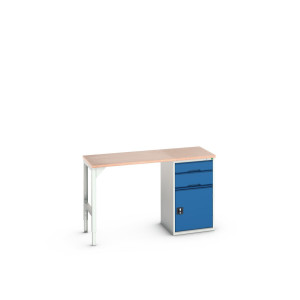 Stół warsztatowy systemowy (multiplex) 2 szuflady i 1 drzwi 525x550x900mm Verso
