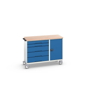 Wózek montażowy z 5 szufladami blat multiplex 1300x600x980 mm bott
