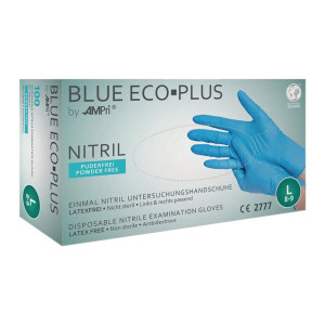Rękawice jednorazowe Blue Eco Plus rozmiar L niebieski nitryl
