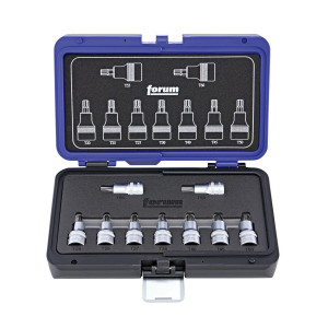 Zestaw 9 kluczy nasadowych 1/2" trzpieniowych Torx FORUM