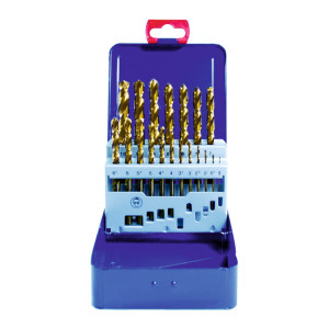 Zestaw 19 wierteł HSS-E Co5% w kasecie metalowej 1-10 mm