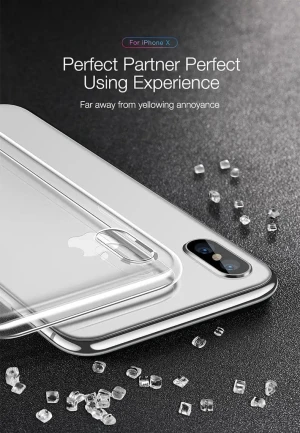 Etui do iPhone X/XS silikonowe lekkie przeźroczyste