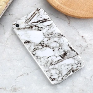Etui do iPhone SE2022/SE2020/8/7 elastyczne biały marmur