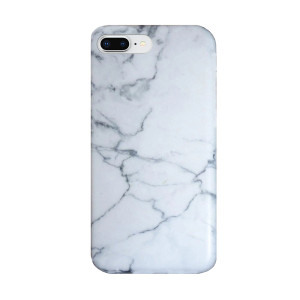 Elastyczne etui na Iphone 7 plus 8 plus marmurek case marmur Iphone 7 plus 8 plus obudowa marmurek Iphone 7 plus 8 plus - biały