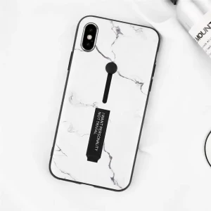 Etui do Iphone 7 Plus i 8 Plus z chowanym uchwytem do selfie - biały MARMUR case