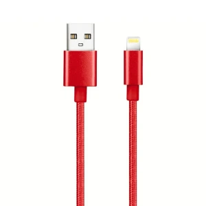 Kabel USB - Lightning, do iPhone SE/8/X/XR/XS/11/12/13/14, 1 metr, czerwony