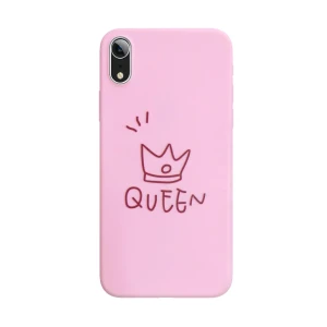 Obudowa iPhone XR dla par QUEEN etui dla niej QUEEN
