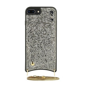 Eleganckie błyszczące etui torebka do IPhone 7 Plus/ 8 Plus - srebrne