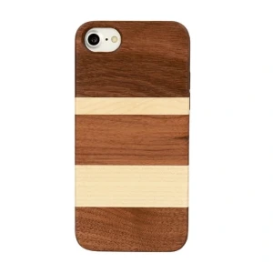 Etui do iPhone SE2022/SE2020/8/7 cienkie drewniane w poziome paski
