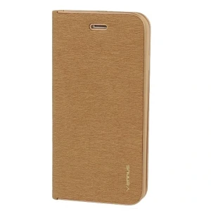 Etui do iPhone 11 Pro stylowe skórzane złote z ramką