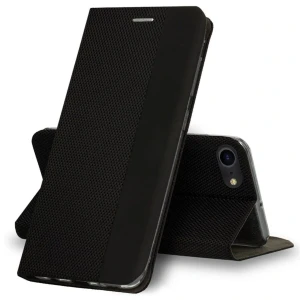 Etui do iPhone SE2022/SE2020/8/7 eleganckie stylowe z klapką, czarne