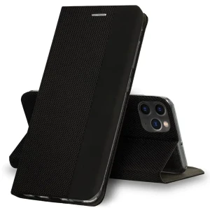 Etui do iPhone 11 Pro Max eleganckie stylowe z klapką, czarne