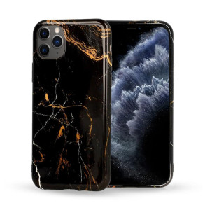 Etui do iPhone 11 Pro oryginalne marmurkowe czarno-złote