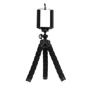 Statyw i uchwyt do telefonu - elastyczny czarny Tripod