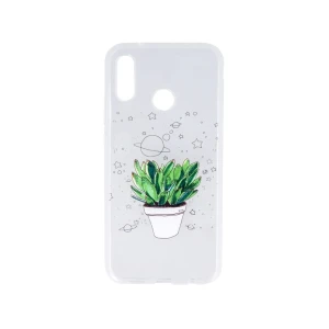 Etui do iPhone X/XS transparentne z kwiatkiem w przestrzeni