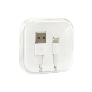 Kabel USB - Lightning BOX, do iPhone 14/13/12/11/X/SE/8/7/8Plus/7Plus, 1 metr, biały