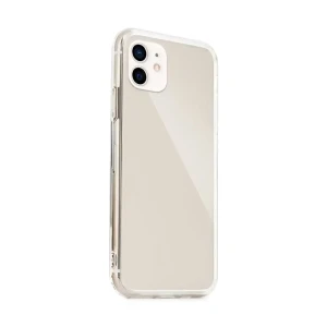 Etui do iPhone 12 Mini trwałe ze szklaną transparentną powierzchnią