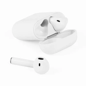 Słuchawki sportowe douszne z Bluetooth i pudełkiem ładującym - kolor biały