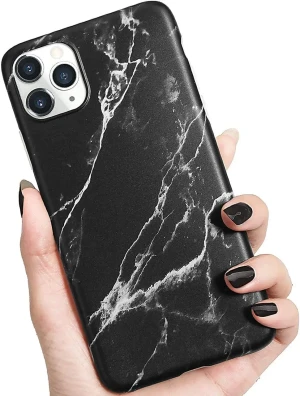 Etui do iPhone 11 Pro elegancki marmurek, czarne