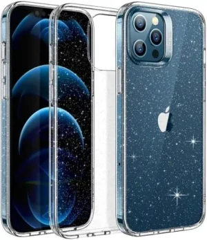 Etui do iPhone 12 Pro Max z brokatem ochronne cienkie przeźroczyste glitter