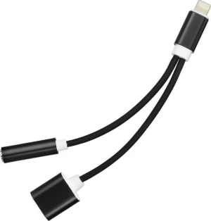 Adapter Przejściówka Lightning 8-pin Jack iPhone audio/HF + ładowanie