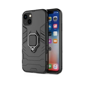Etui do iPhone 13 pancerne hybrydowe magnetyczne z uchwytem, czarne