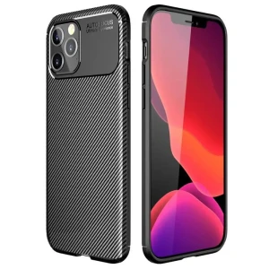 Etui do iPhone 15 Pro eleganckie karbonowe, czarne