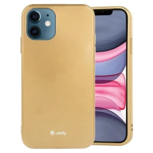 Etui do iPhone 12 Mini silikonowe elastyczne złote