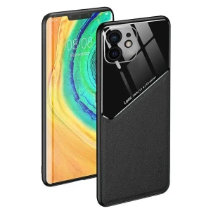 Etui do iPhone 13 Pro eko skóra z magnesem + szkło organiczne czarne