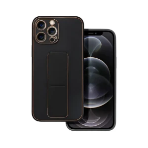 Etui do iPhone 14 Pro Max Stand Leather Case z podstawką skórzane, czarne