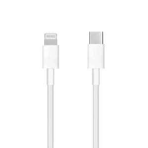 Kabel USB Typ C - Lightning, do szybkiego ładowania i transmisji danych, PD20W, 1 metr, biały