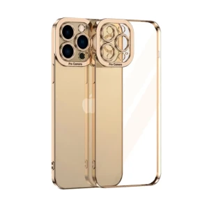 Etui do iPhone 14 Pro Max Camera High PRO z osłoną kamery, czerwone złoto