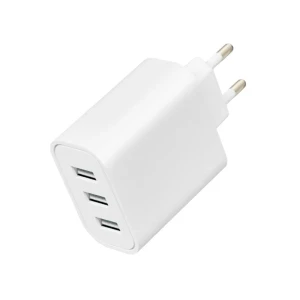 Ładowarka sieciowa QC 18W 3x USB, biała