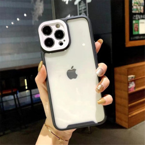 Etui do iPhone 11 z osłoną kamery Pro Camera silikonowe czarna ramka