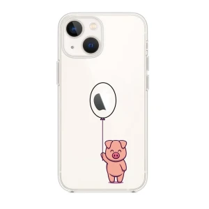 Etui do iPhone 13 Mini przeźroczyste z nadrukiem, świnka