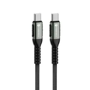 Kabel 2xUSB Typ C do iPhone 15/16/17, tableta, laptopa, szybkie ładowanie, PD100W, 1.2 metra, czarny