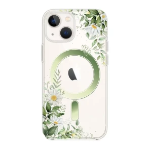 Etui do iPhone 14 Flower MagSafe z nadrukiem, rumianek