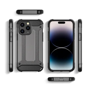 Etui do iPhone 14 Pro Max pancerne hybrydowe, czarne