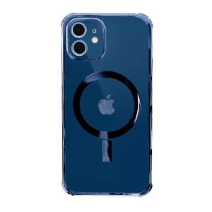 Etui do iPhone 12 MagSafe Protect transparentne ochrona kamery, granatowe