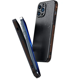 Etui do iPhone 14 Pro Max minimalistyczne z osłoną kamery, grafitowe