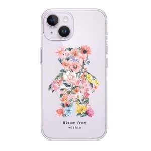 Etui do iPhone 14, miś kwiatowy
